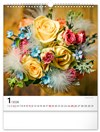 NOTIQUE Nástěnný kalendář Květiny