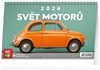 *P26  PGS-35316  NOTIQUE Stolní kalendář Svět motorů 2026, 23,1 x 14,5 cm