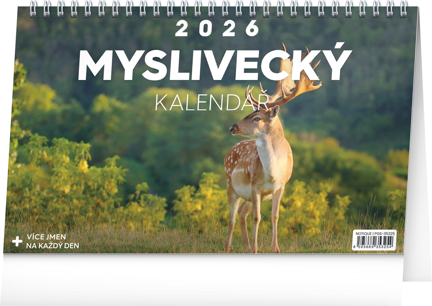 *P26  PGS-35325  NOTIQUE Stolní Myslivecký kalendář 2026, 23,1 x 14,5 cm