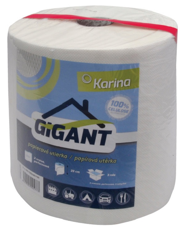 Papírové utěrky 2vr. 1000gr.GIGANT KARINA univerz.