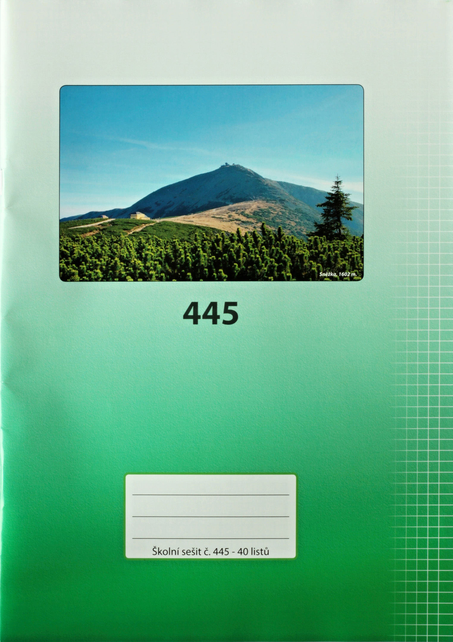 Sešit 445 bezdřevý A4 40 listů čtvereček