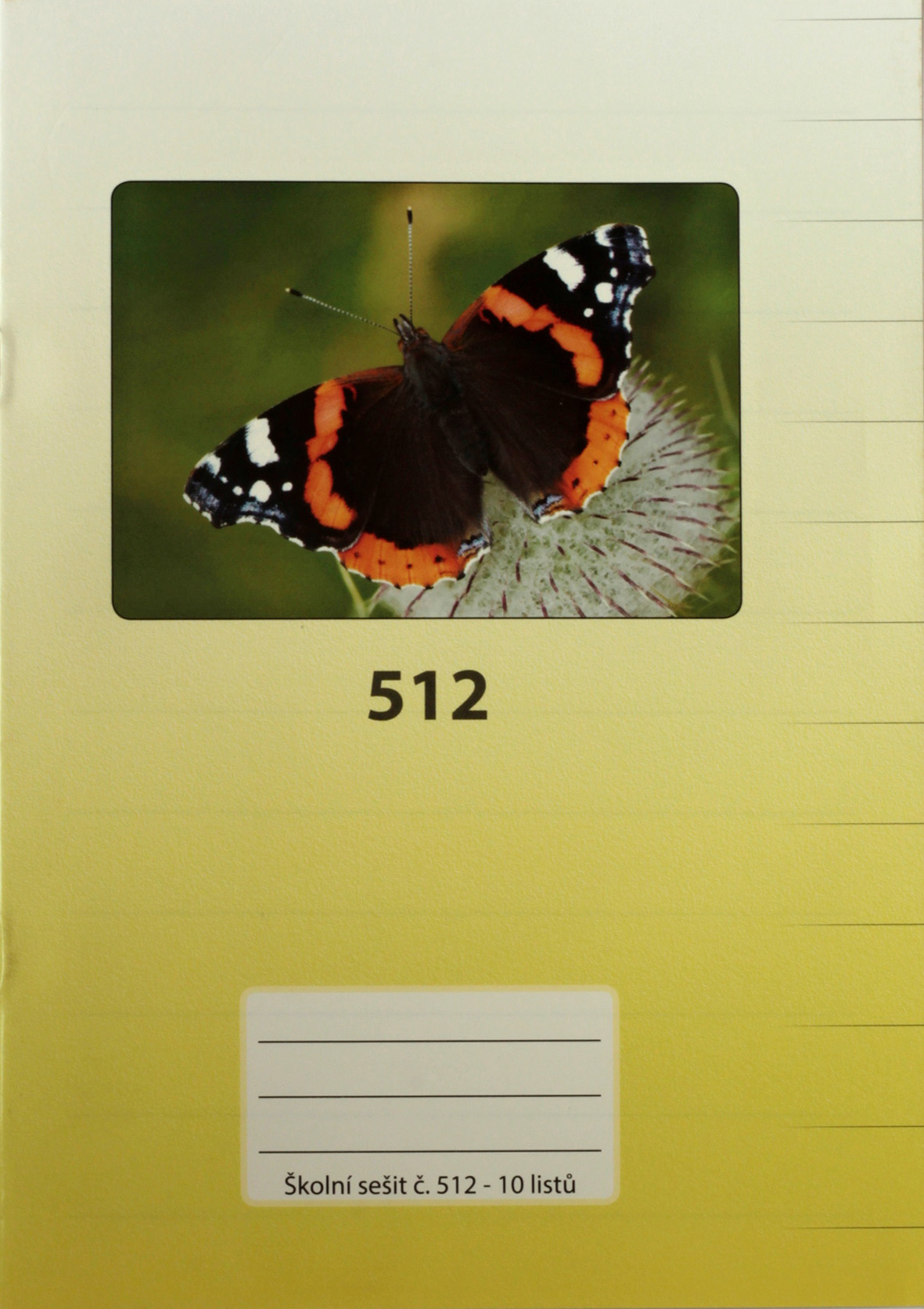 Sešit 512 bezdřevý  A5 10 listů linka
