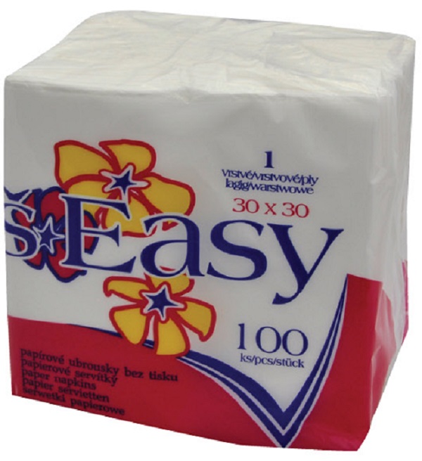 Ubrousky 30x30/100 bílé     321002