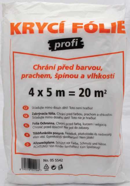 Zakrývací plachta 4x5m (20m2)            KR20