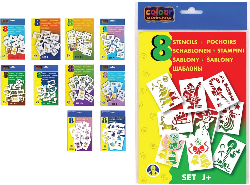 šablona pro foukací fixy K+  9996 motivy pro kluky