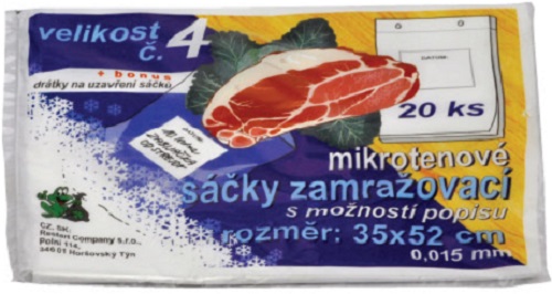 zamražovací sáčky č.4 transp. 350x450mm (á20ks)